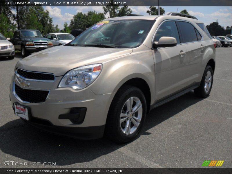 Gold Mist Metallic / Jet Black/Light Titanium 2010 Chevrolet Equinox LT