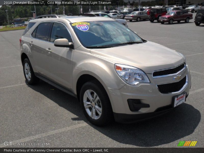 Gold Mist Metallic / Jet Black/Light Titanium 2010 Chevrolet Equinox LT