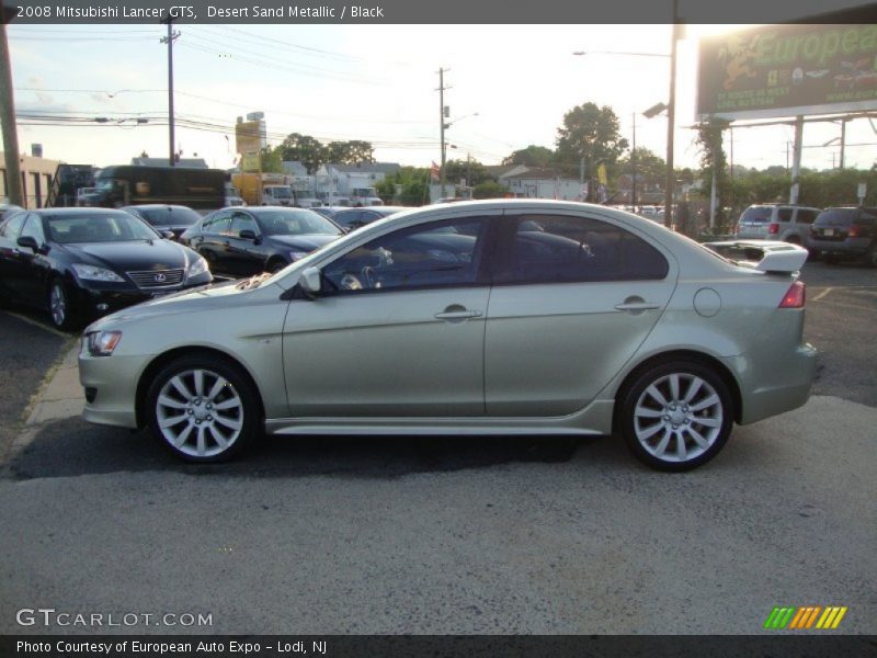 Desert Sand Metallic / Black 2008 Mitsubishi Lancer GTS