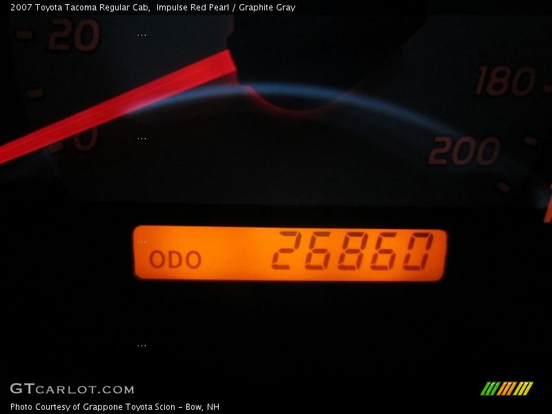 Impulse Red Pearl / Graphite Gray 2007 Toyota Tacoma Regular Cab