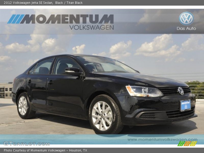Black / Titan Black 2012 Volkswagen Jetta SE Sedan