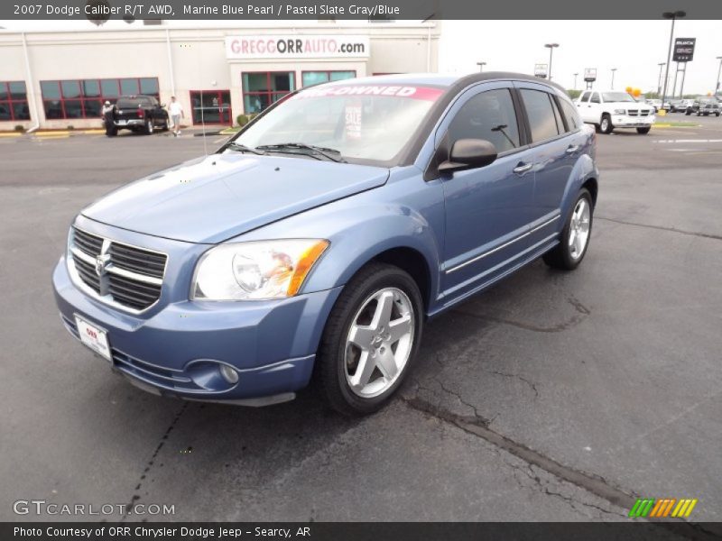 Marine Blue Pearl / Pastel Slate Gray/Blue 2007 Dodge Caliber R/T AWD