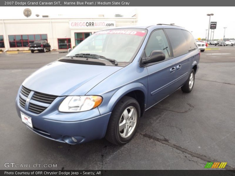 Marine Blue Pearl / Medium Slate Gray 2007 Dodge Grand Caravan SXT