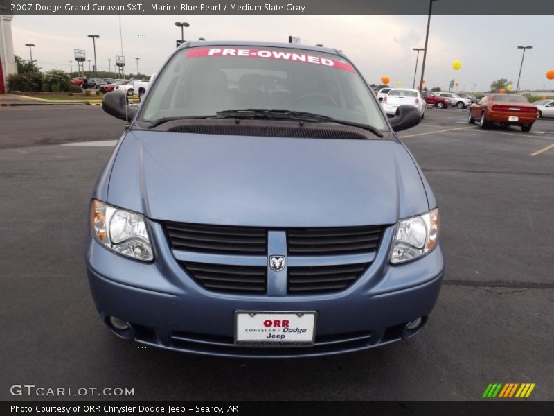 Marine Blue Pearl / Medium Slate Gray 2007 Dodge Grand Caravan SXT