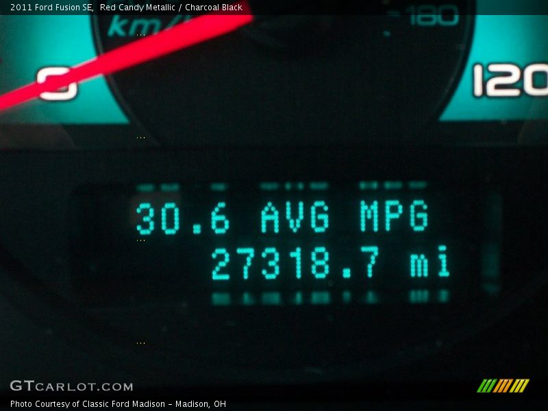 Red Candy Metallic / Charcoal Black 2011 Ford Fusion SE