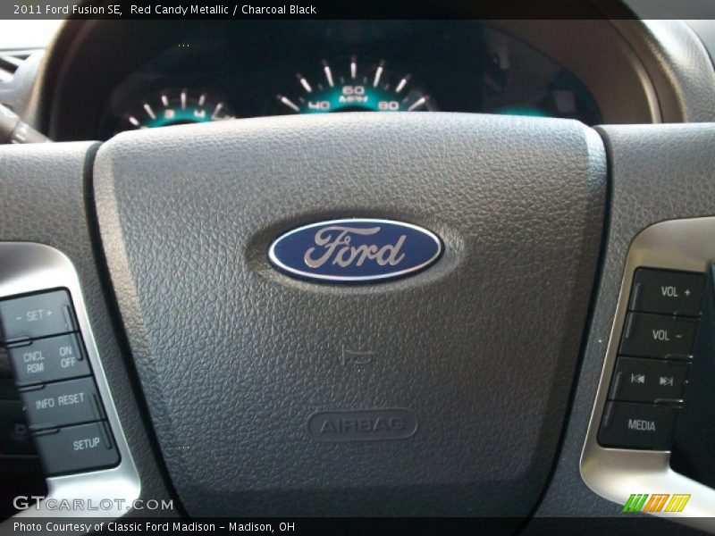 Red Candy Metallic / Charcoal Black 2011 Ford Fusion SE