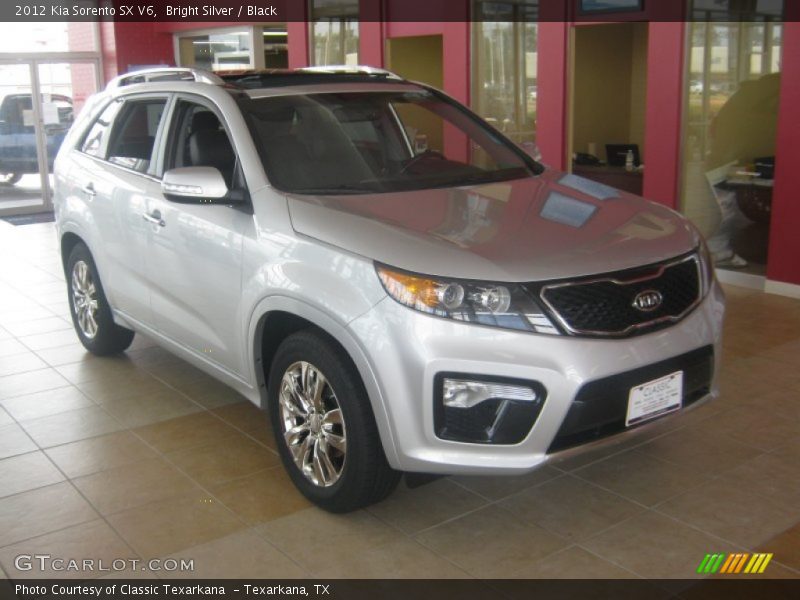 Bright Silver / Black 2012 Kia Sorento SX V6