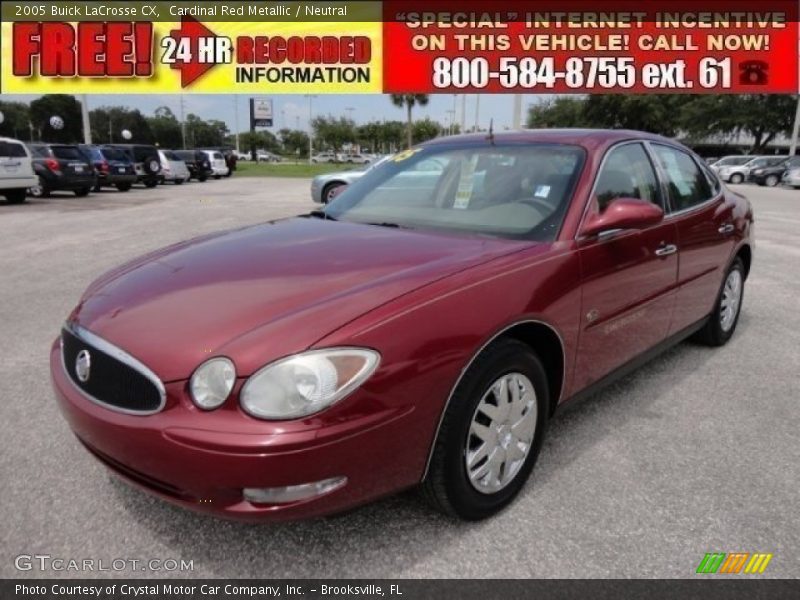 Cardinal Red Metallic / Neutral 2005 Buick LaCrosse CX