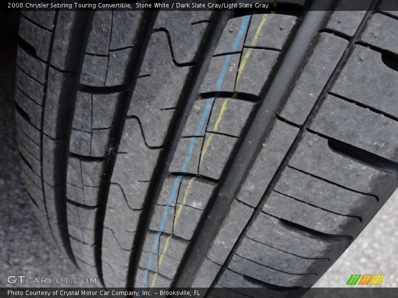 Stone White / Dark Slate Gray/Light Slate Gray 2008 Chrysler Sebring Touring Convertible