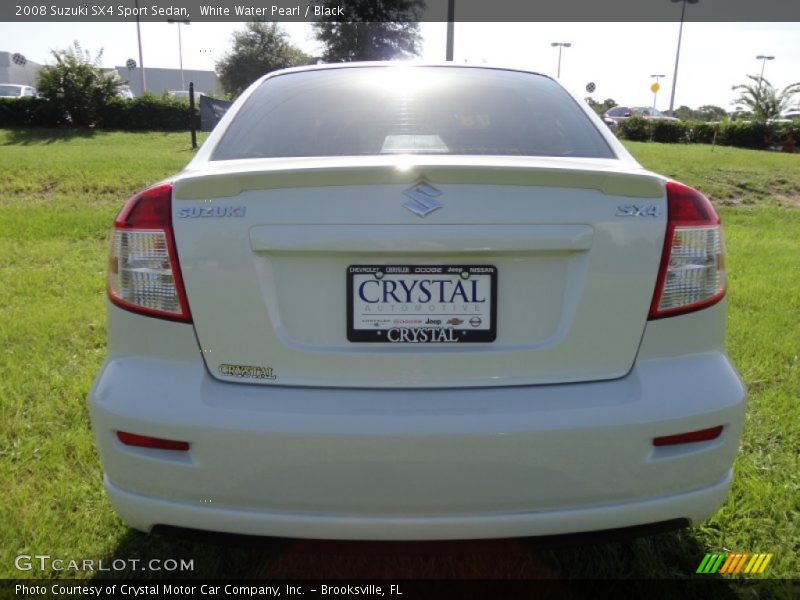 White Water Pearl / Black 2008 Suzuki SX4 Sport Sedan