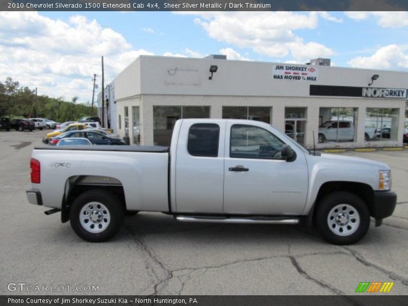 Sheer Silver Metallic / Dark Titanium 2010 Chevrolet Silverado 1500 Extended Cab 4x4