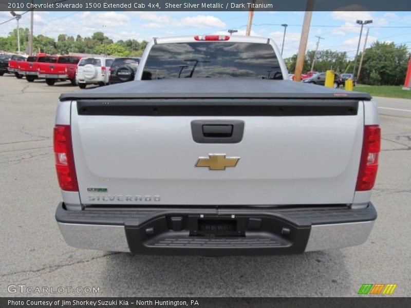 Sheer Silver Metallic / Dark Titanium 2010 Chevrolet Silverado 1500 Extended Cab 4x4