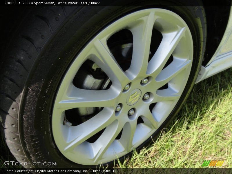 White Water Pearl / Black 2008 Suzuki SX4 Sport Sedan