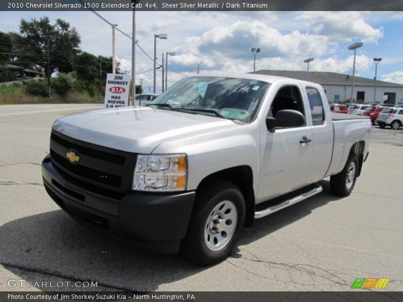 Sheer Silver Metallic / Dark Titanium 2010 Chevrolet Silverado 1500 Extended Cab 4x4