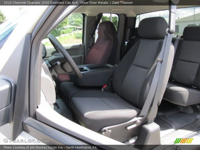 Sheer Silver Metallic / Dark Titanium 2010 Chevrolet Silverado 1500 Extended Cab 4x4