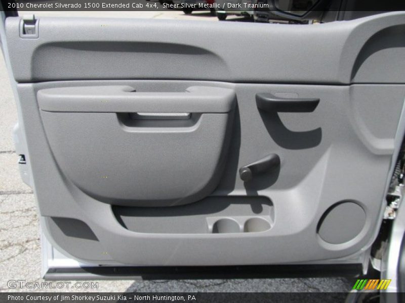 Sheer Silver Metallic / Dark Titanium 2010 Chevrolet Silverado 1500 Extended Cab 4x4