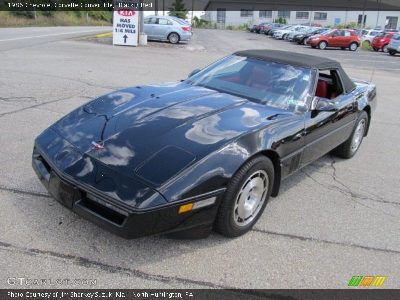 Black / Red 1986 Chevrolet Corvette Convertible