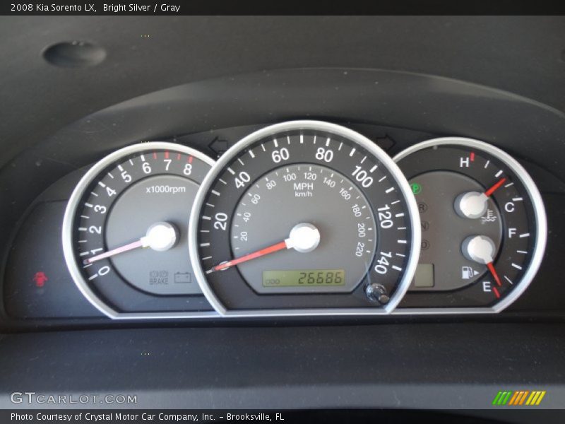 Bright Silver / Gray 2008 Kia Sorento LX