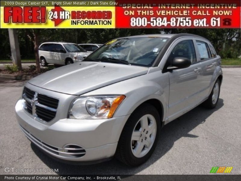 Bright Silver Metallic / Dark Slate Gray 2009 Dodge Caliber SXT