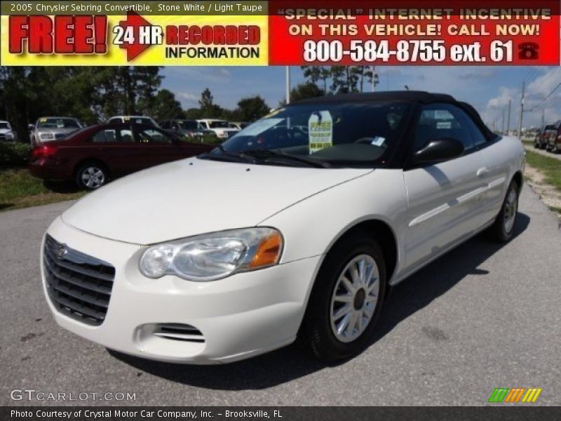 Stone White / Light Taupe 2005 Chrysler Sebring Convertible