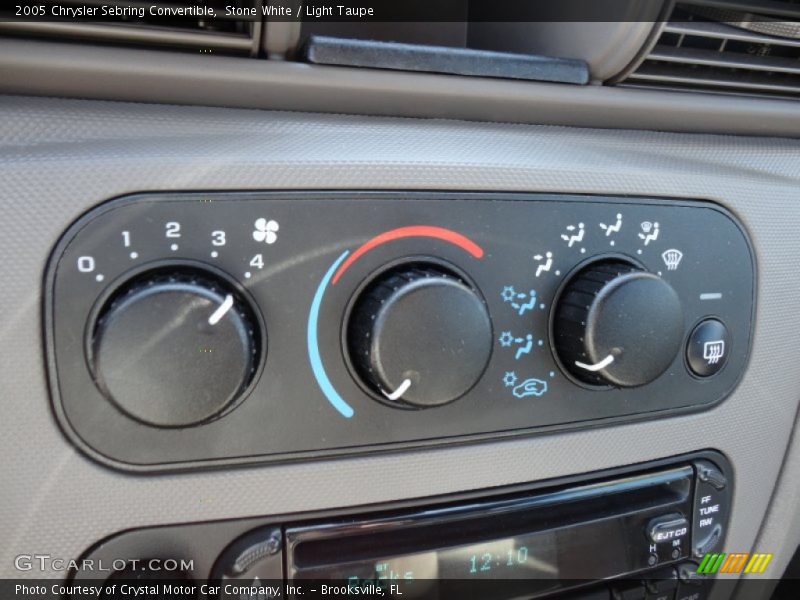 Controls of 2005 Sebring Convertible