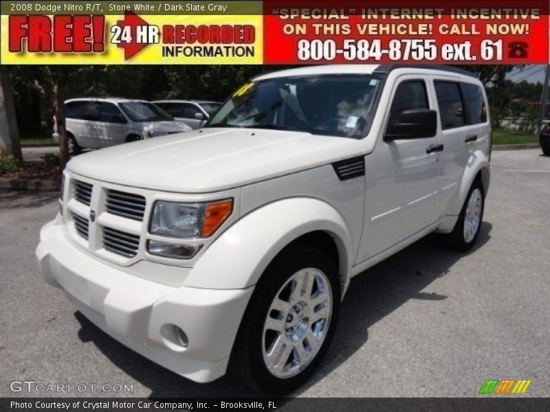 Stone White / Dark Slate Gray 2008 Dodge Nitro R/T