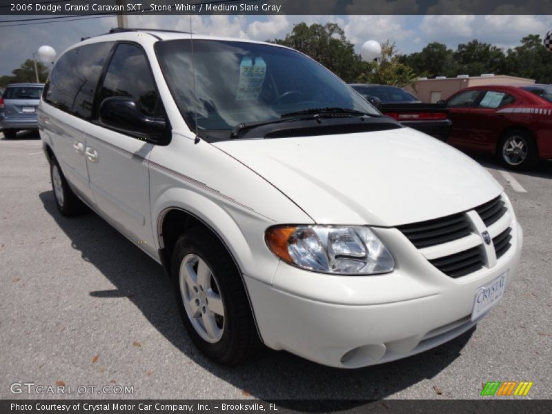Stone White / Medium Slate Gray 2006 Dodge Grand Caravan SXT