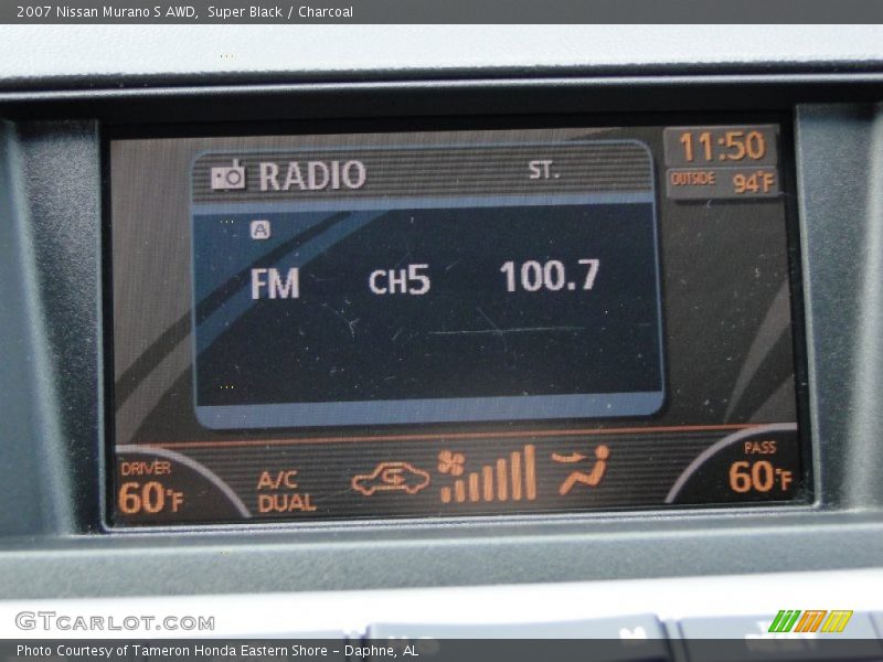 Super Black / Charcoal 2007 Nissan Murano S AWD