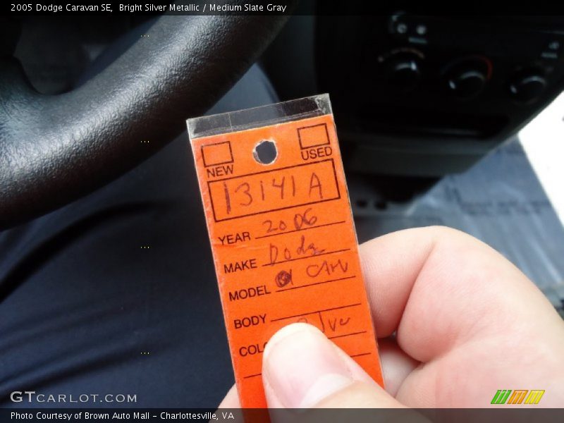Bright Silver Metallic / Medium Slate Gray 2005 Dodge Caravan SE