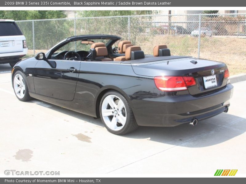 Black Sapphire Metallic / Saddle Brown Dakota Leather 2009 BMW 3 Series 335i Convertible