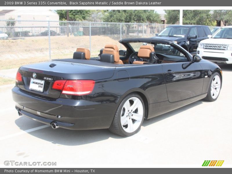 Black Sapphire Metallic / Saddle Brown Dakota Leather 2009 BMW 3 Series 335i Convertible