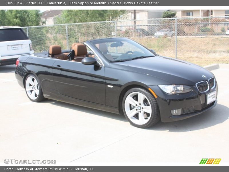 Black Sapphire Metallic / Saddle Brown Dakota Leather 2009 BMW 3 Series 335i Convertible