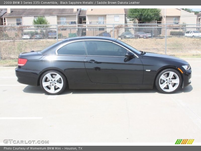 Black Sapphire Metallic / Saddle Brown Dakota Leather 2009 BMW 3 Series 335i Convertible