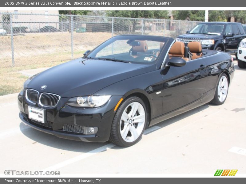 Black Sapphire Metallic / Saddle Brown Dakota Leather 2009 BMW 3 Series 335i Convertible
