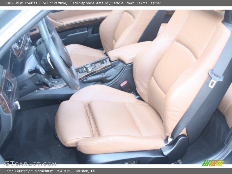 Black Sapphire Metallic / Saddle Brown Dakota Leather 2009 BMW 3 Series 335i Convertible