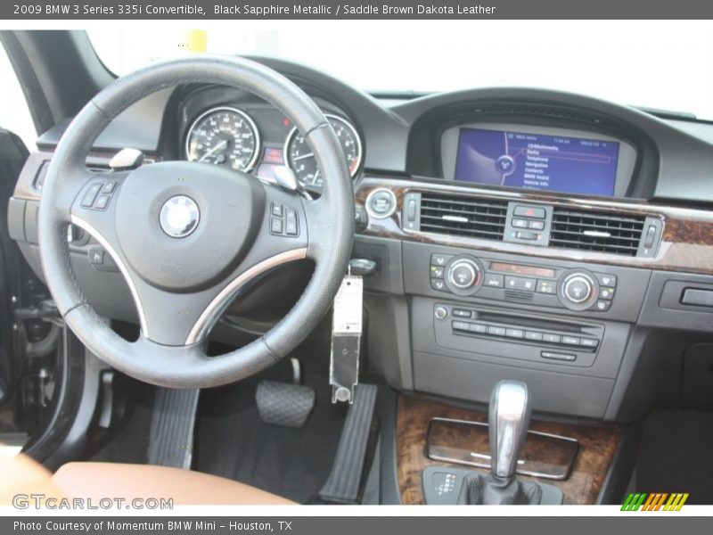 Black Sapphire Metallic / Saddle Brown Dakota Leather 2009 BMW 3 Series 335i Convertible