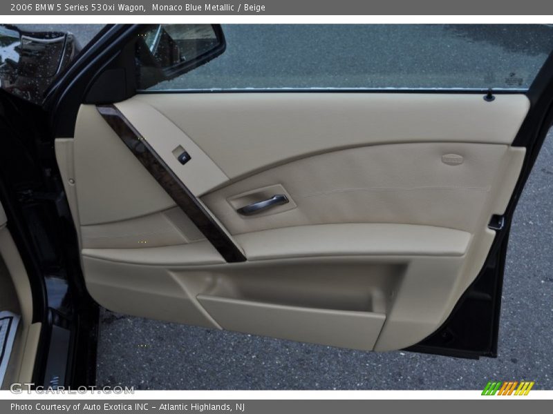 Monaco Blue Metallic / Beige 2006 BMW 5 Series 530xi Wagon