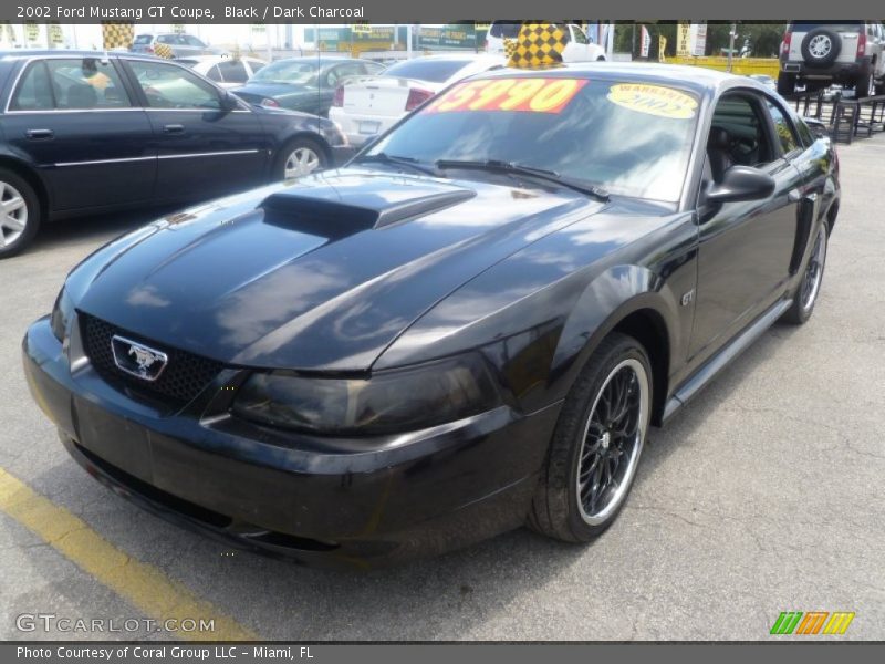 Black / Dark Charcoal 2002 Ford Mustang GT Coupe