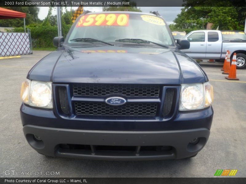 True Blue Metallic / Medium Flint 2003 Ford Explorer Sport Trac XLT