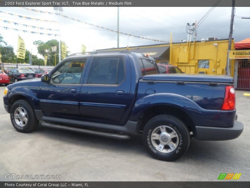 True Blue Metallic / Medium Flint 2003 Ford Explorer Sport Trac XLT