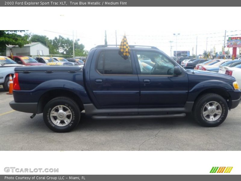 True Blue Metallic / Medium Flint 2003 Ford Explorer Sport Trac XLT