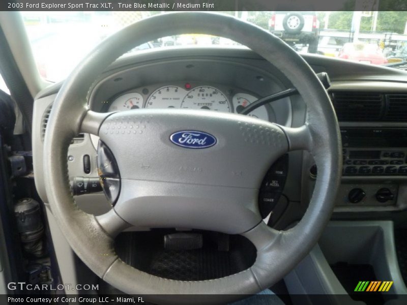 True Blue Metallic / Medium Flint 2003 Ford Explorer Sport Trac XLT