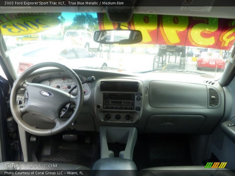 True Blue Metallic / Medium Flint 2003 Ford Explorer Sport Trac XLT