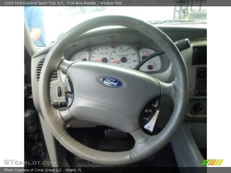 True Blue Metallic / Medium Flint 2003 Ford Explorer Sport Trac XLT