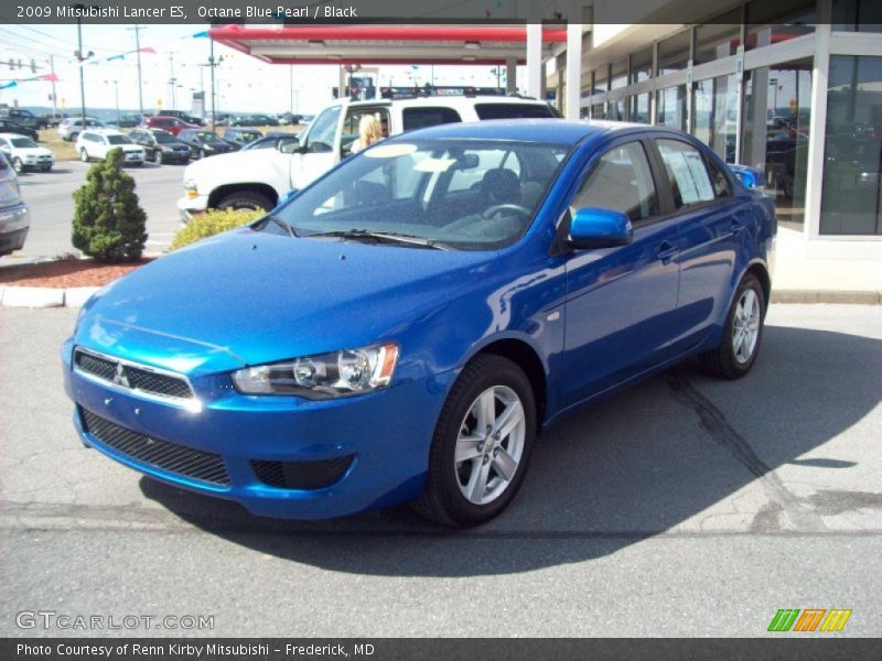 Octane Blue Pearl / Black 2009 Mitsubishi Lancer ES