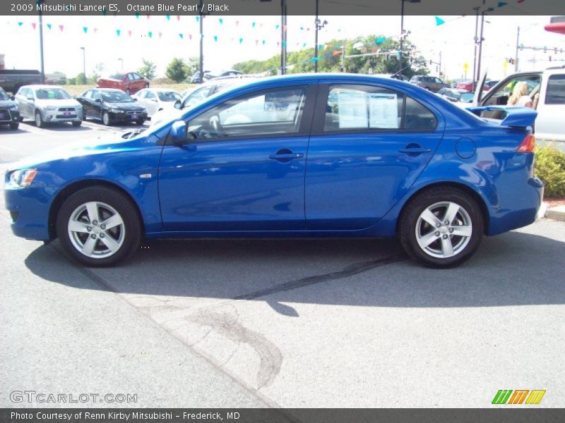 Octane Blue Pearl / Black 2009 Mitsubishi Lancer ES