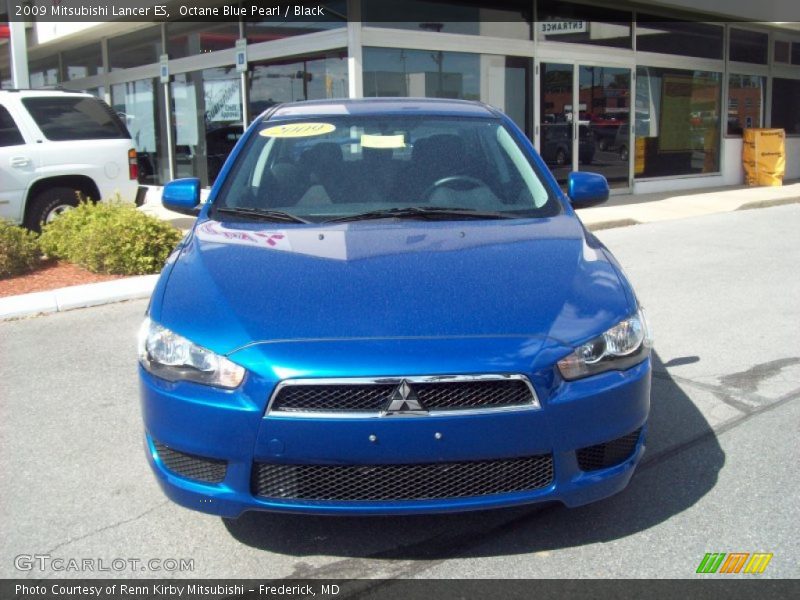 Octane Blue Pearl / Black 2009 Mitsubishi Lancer ES