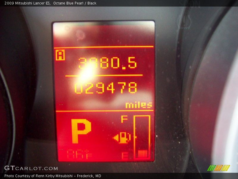 Octane Blue Pearl / Black 2009 Mitsubishi Lancer ES