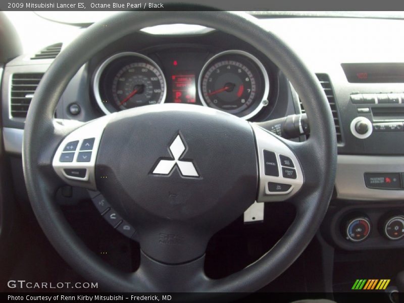 Octane Blue Pearl / Black 2009 Mitsubishi Lancer ES