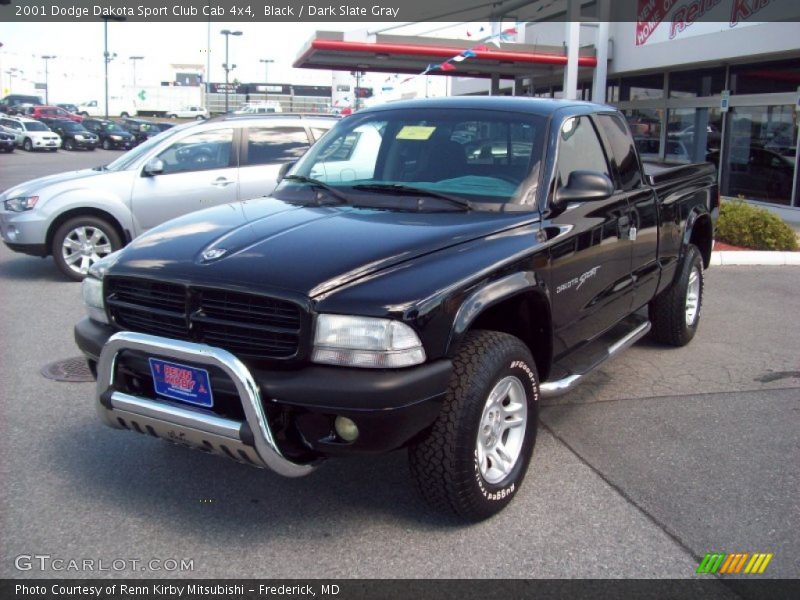 Black / Dark Slate Gray 2001 Dodge Dakota Sport Club Cab 4x4